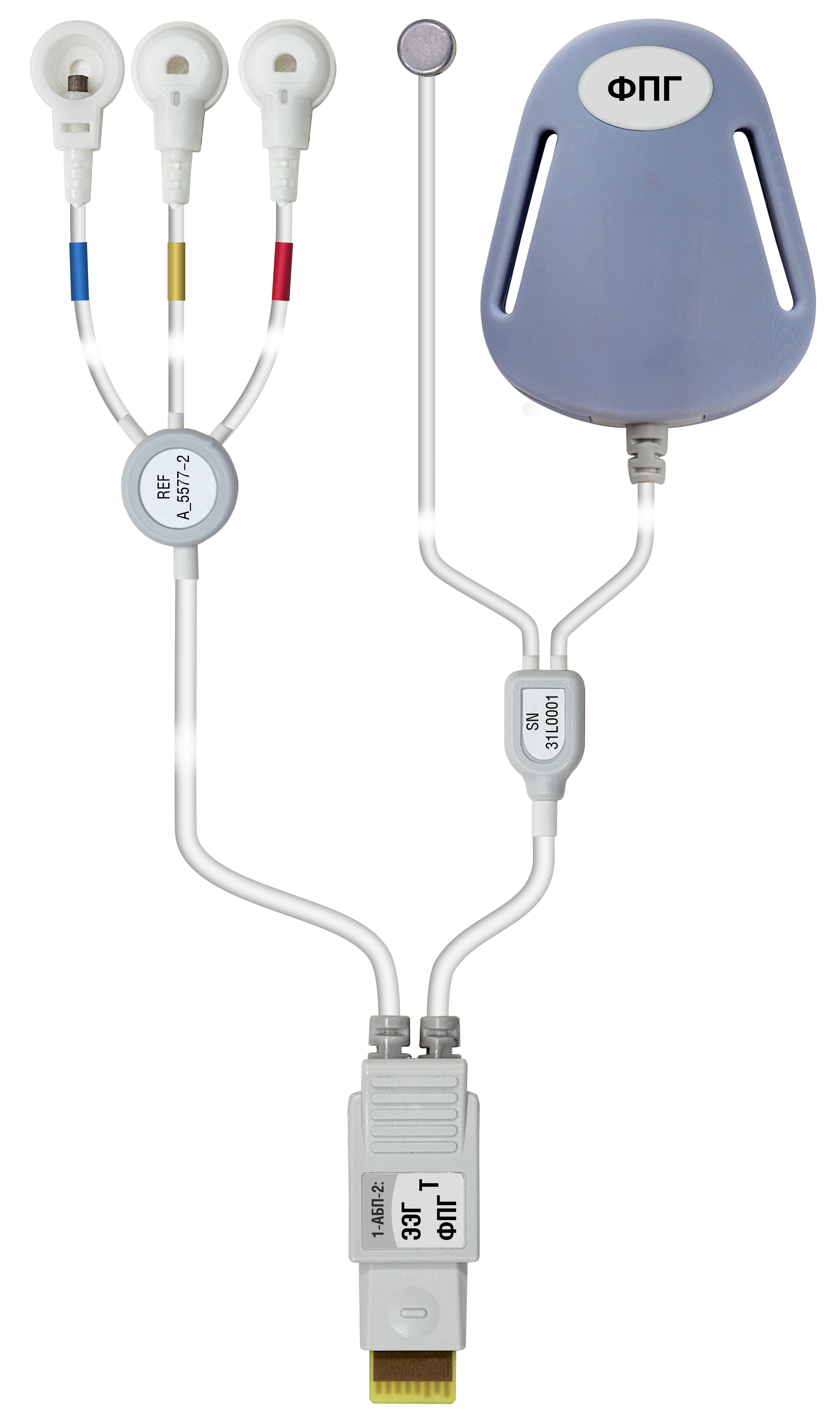 A_5570-4. Датчик комбинированный ЭКГ/КПр/ФПГ*+РД* (Micro-8M)